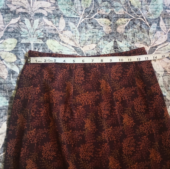 Vintage Michele Fairy Grunge Maxi Wrap Skirt Womens 6 Petite Fall Floral Forest - Picture 9 of 9